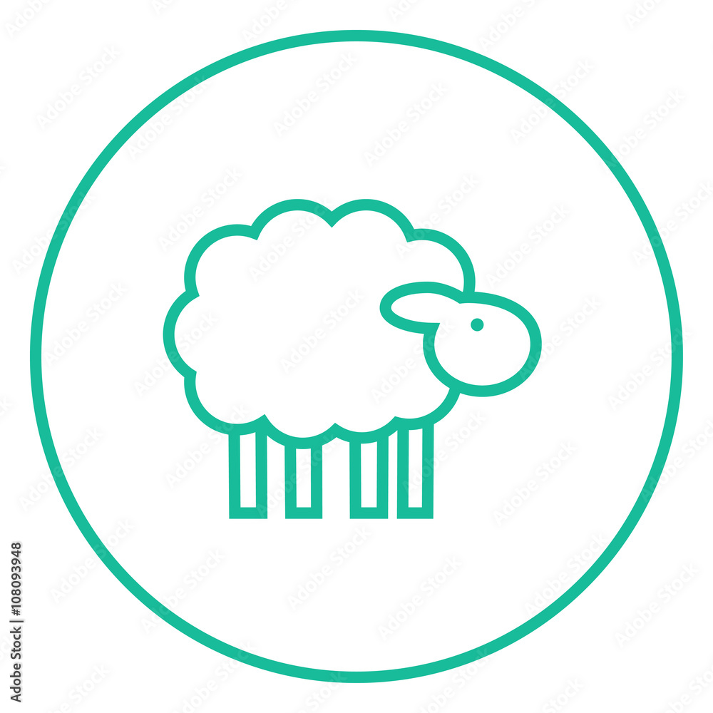 Sheep line icon.