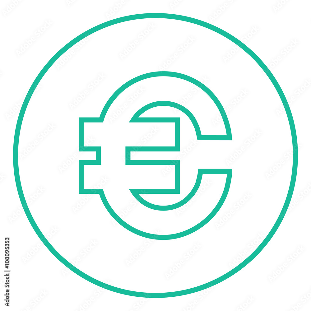 Euro symbol line icon. Euro symbol line icon.