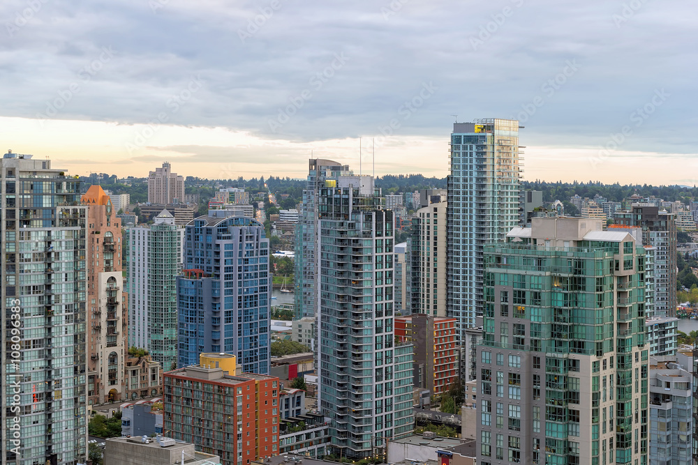 Obraz premium Vancouver BC Downtown Condominiums