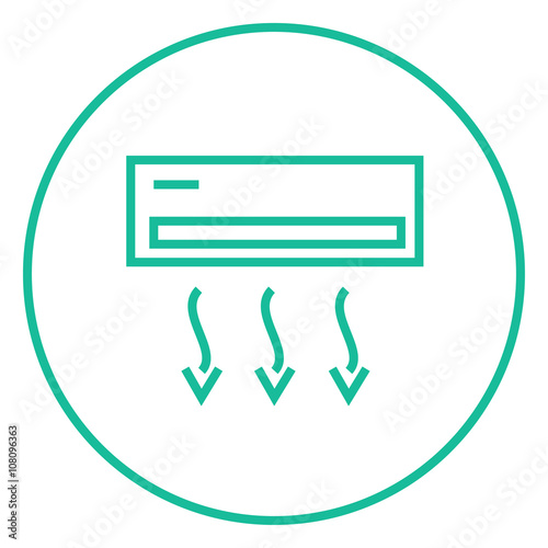Air conditioner line icon.