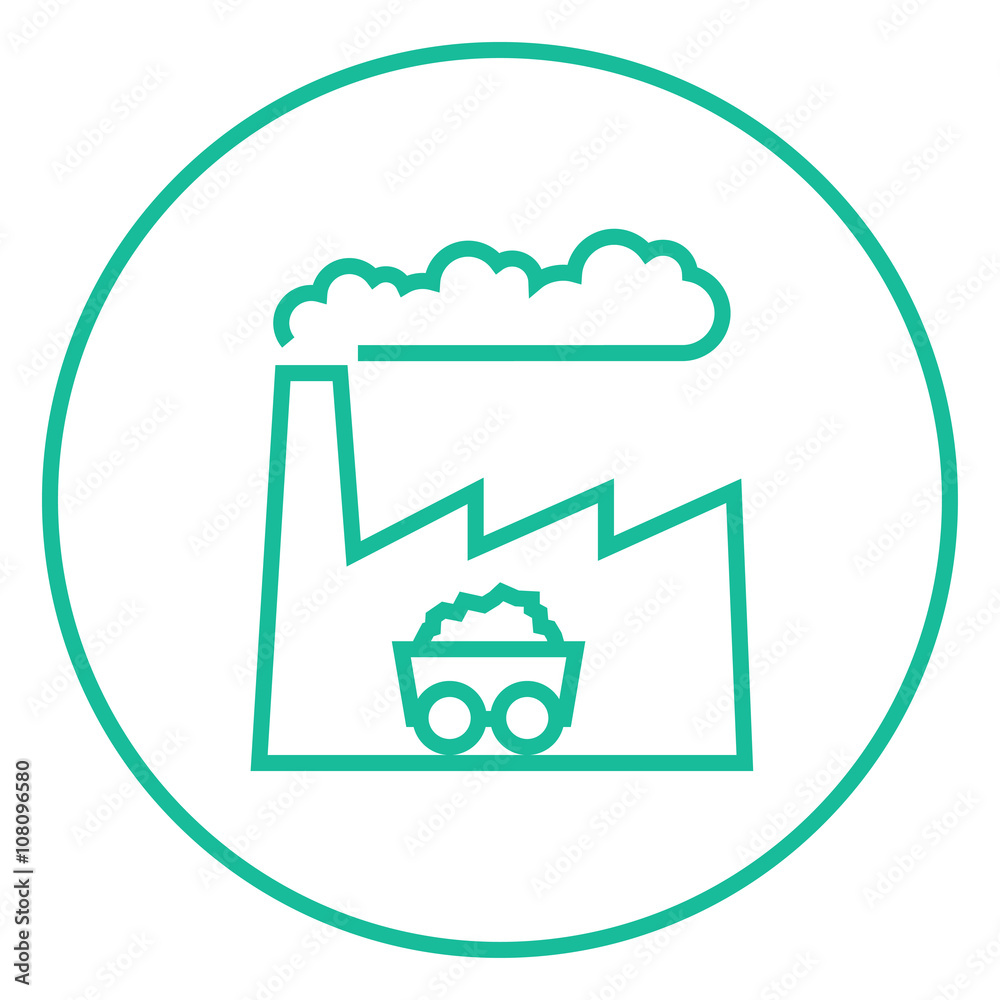 Naklejka premium Factory line icon.