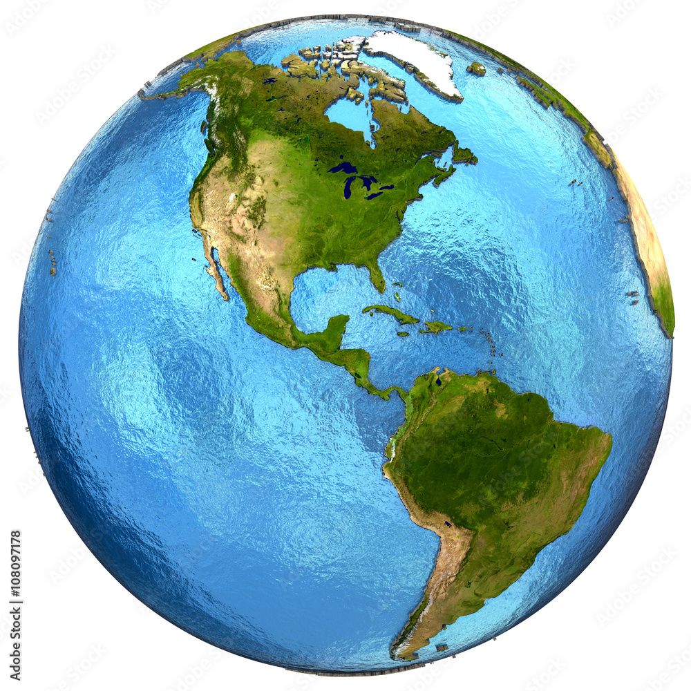 Fototapeta premium American continents on Earth