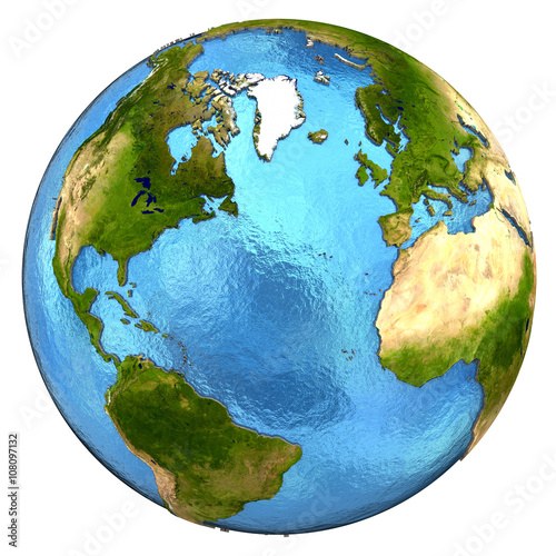 North America and european continent on Earth