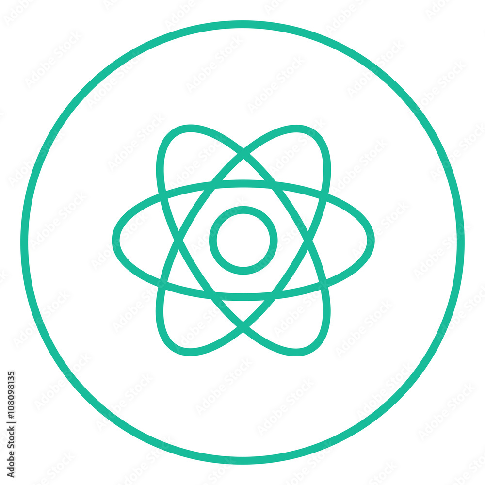 Atom line icon.