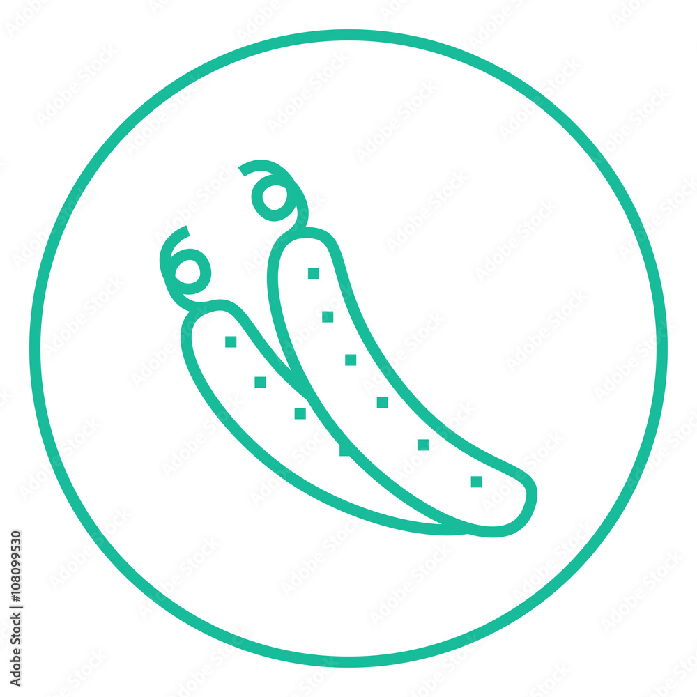Cucumber line icon. Cucumber line icon.