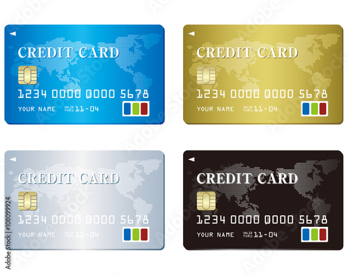Credit card set Vector
