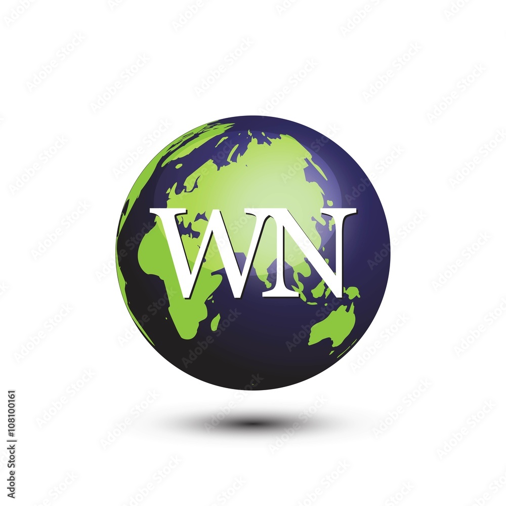 innitial letter globe logo vector innitial letter globe logo vector