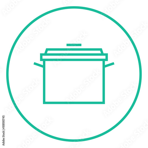 Saucepan line icon.