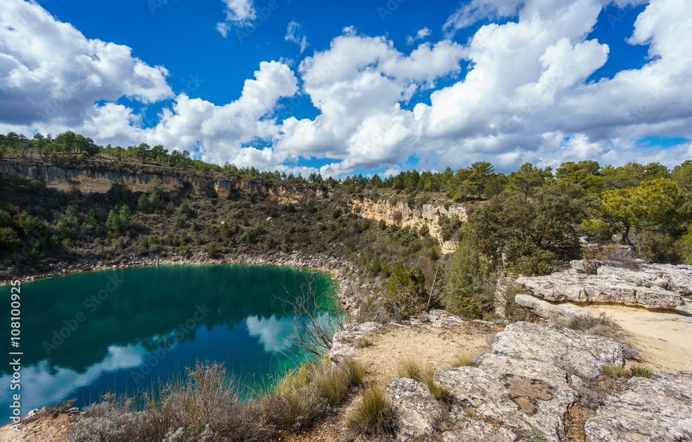 Round lake crater in palancares, Cuenca