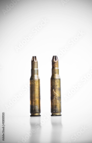 Old machine gun bullets