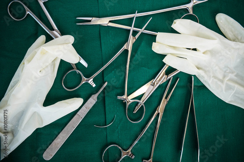 Used instruments for surgery 