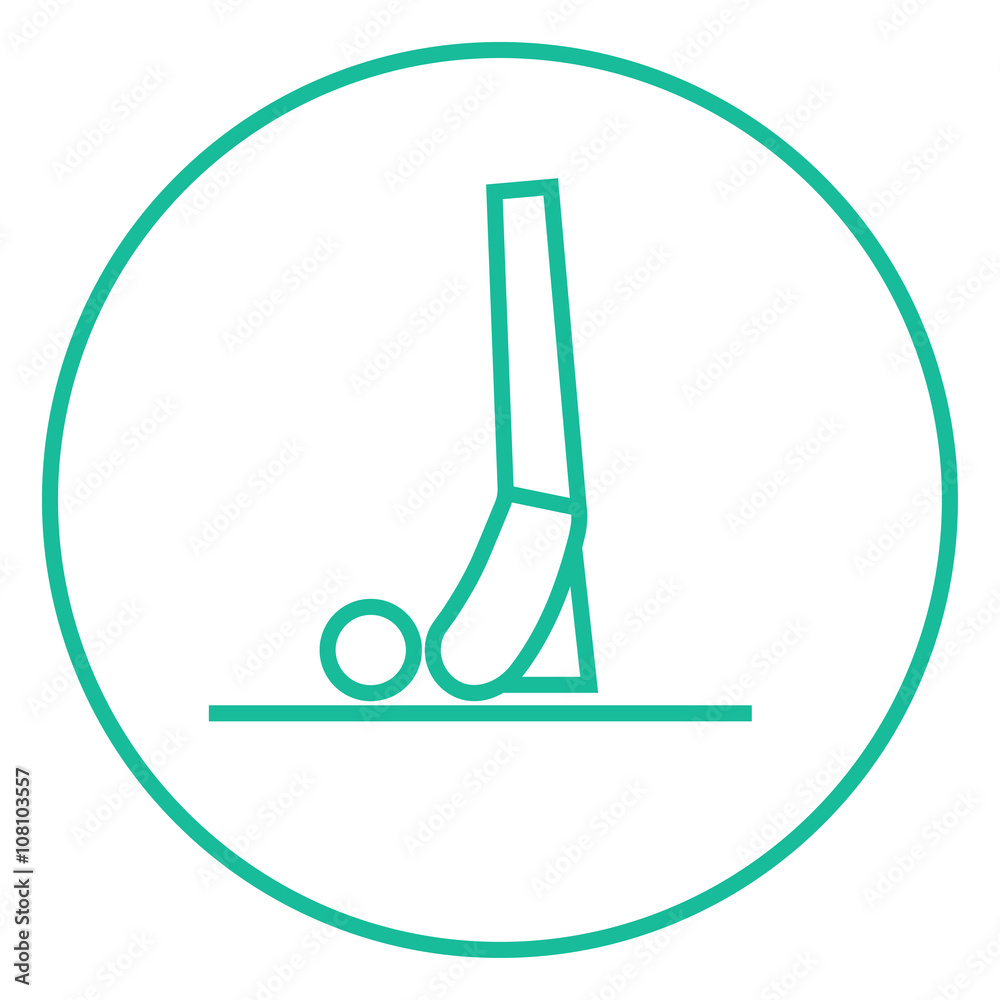 Man practicing yoga line icon. Man practicing yoga line icon.