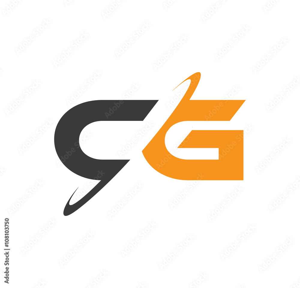 CG initial logo with double swoosh CG initial logo with double swoosh