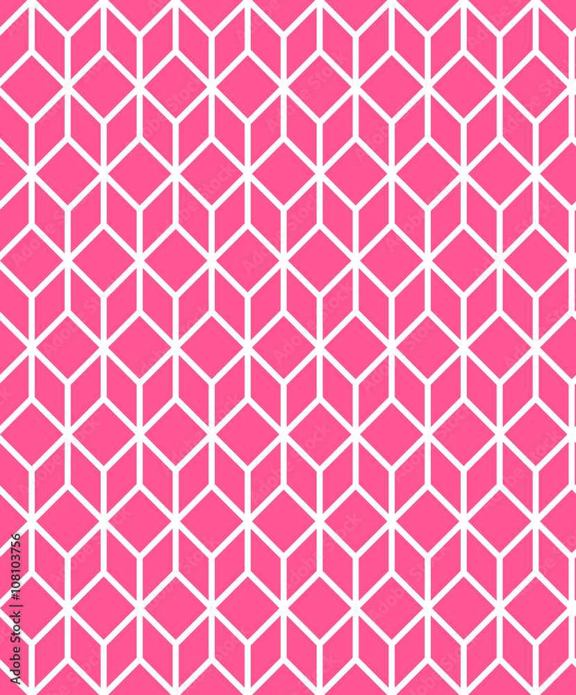 geometric pink cube wallpaper white background. Vector. Stock Vector |  Adobe Stock