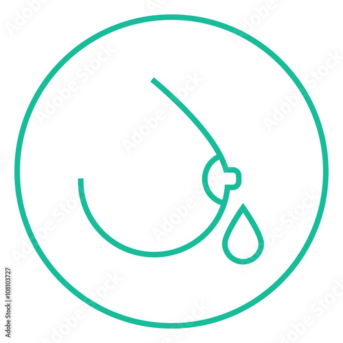 Breastfeeding line icon.