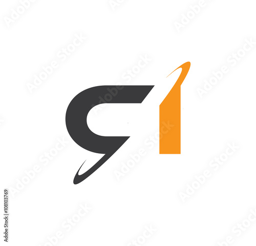 CI initial logo with double swoosh