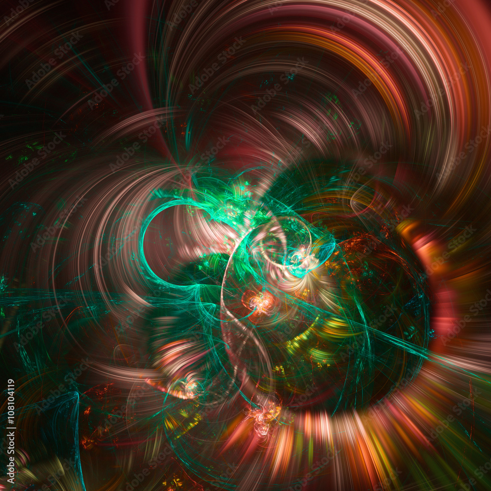 Obraz premium Abstract fractal illustration for creative design