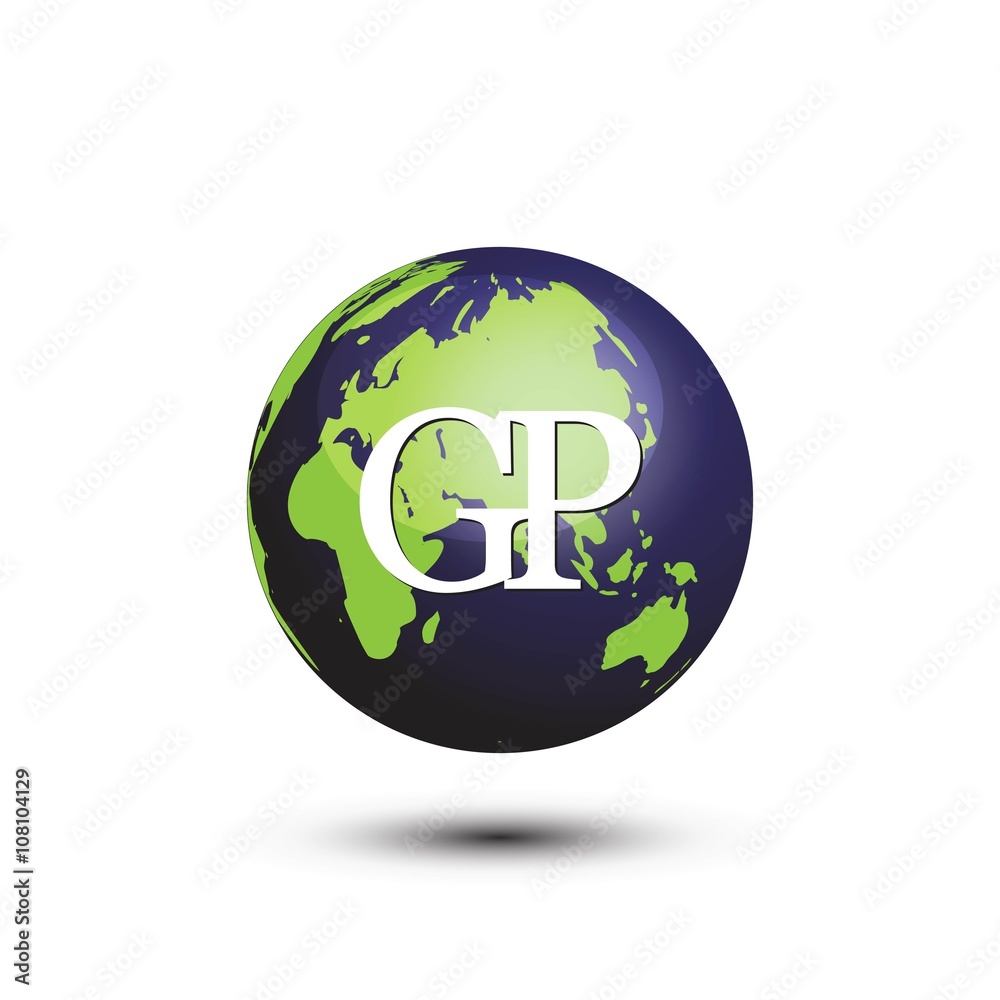 innitial letter globe logo vector innitial letter globe logo vector
