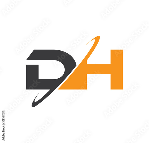 DH initial logo with double swoosh