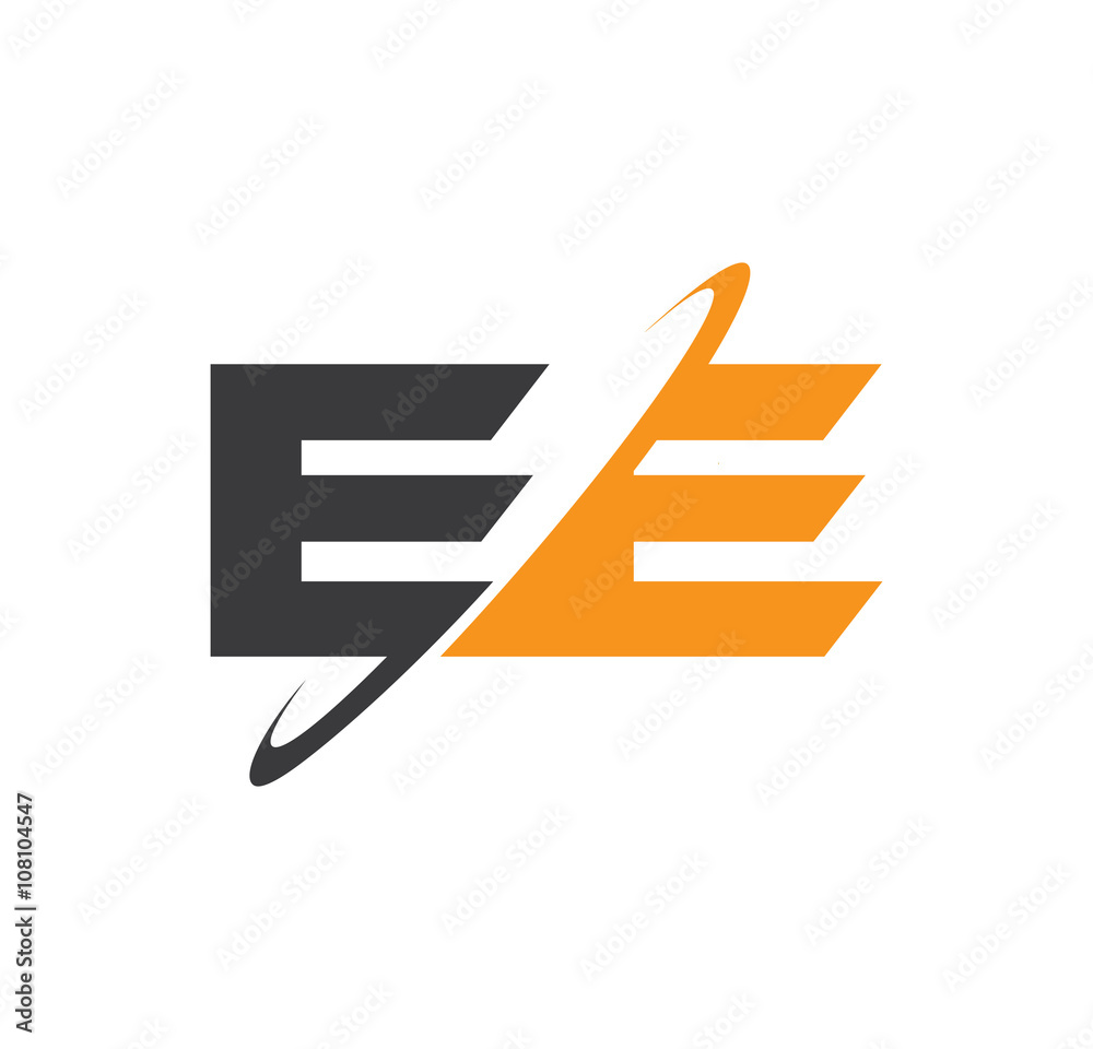 EE initial logo with double swoosh Stock Vector Adobe Stock