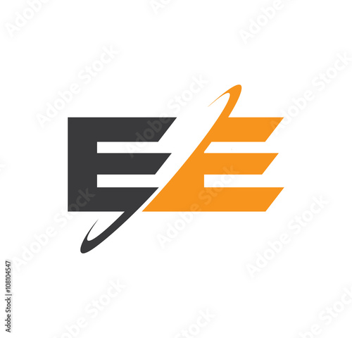 EE initial logo with double swoosh