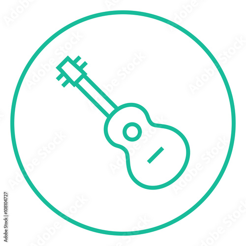 Guitar line icon.