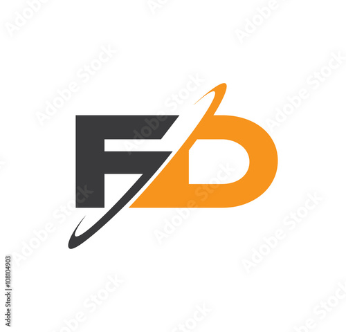 FD initial logo with double swoosh