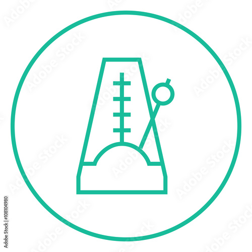 Metronome line icon.