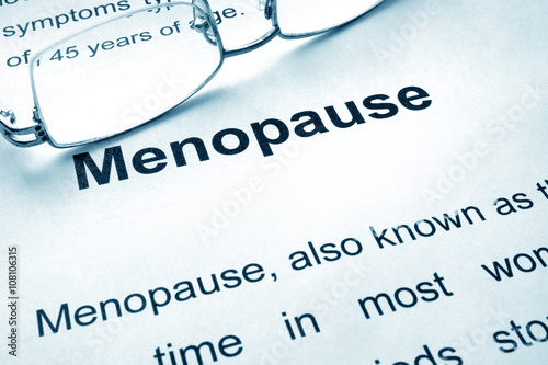 Menopause written on a paper. 