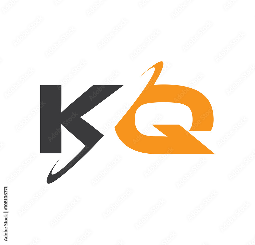 KQ initial logo with double swoosh KQ initial logo with double swoosh