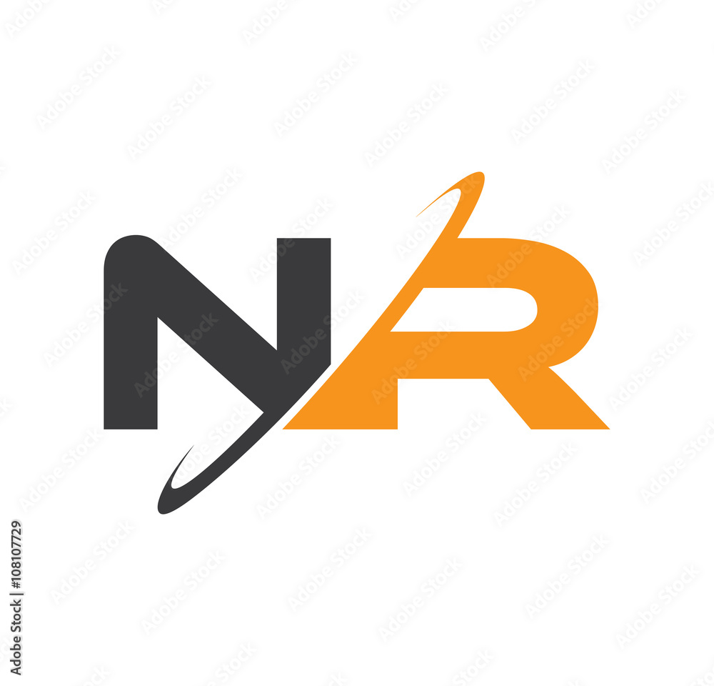 NR initial logo with double swoosh