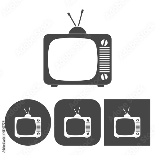 TV Icon - vector icons set