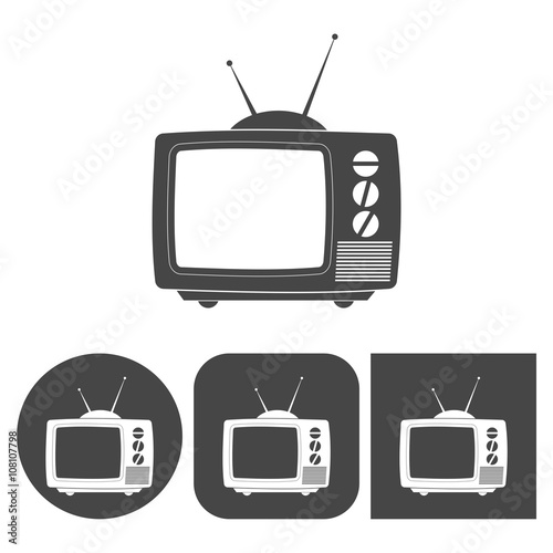 TV Icon - vector icons set