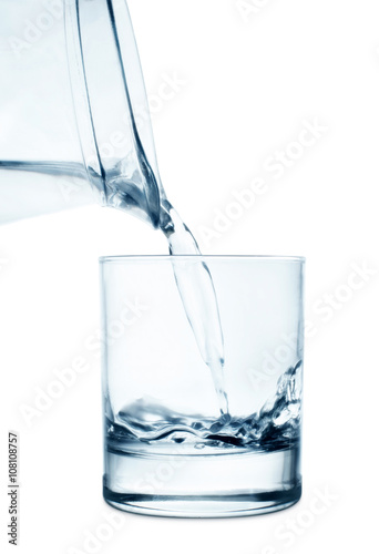 filling a glass with water