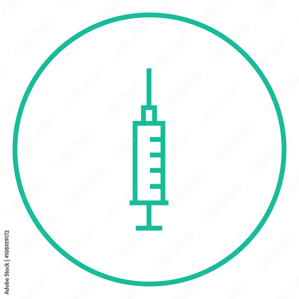 Syringe line icon. Syringe line icon.