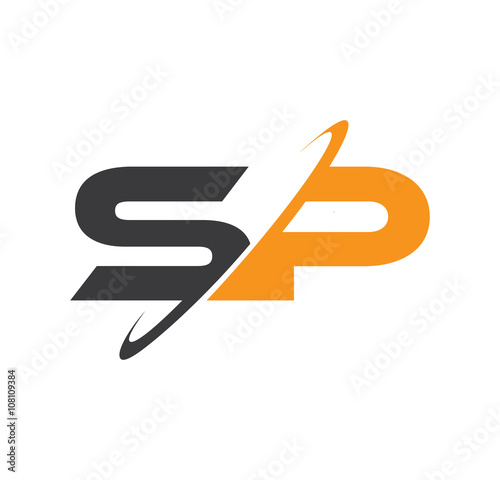 SP initial logo with double swoosh
