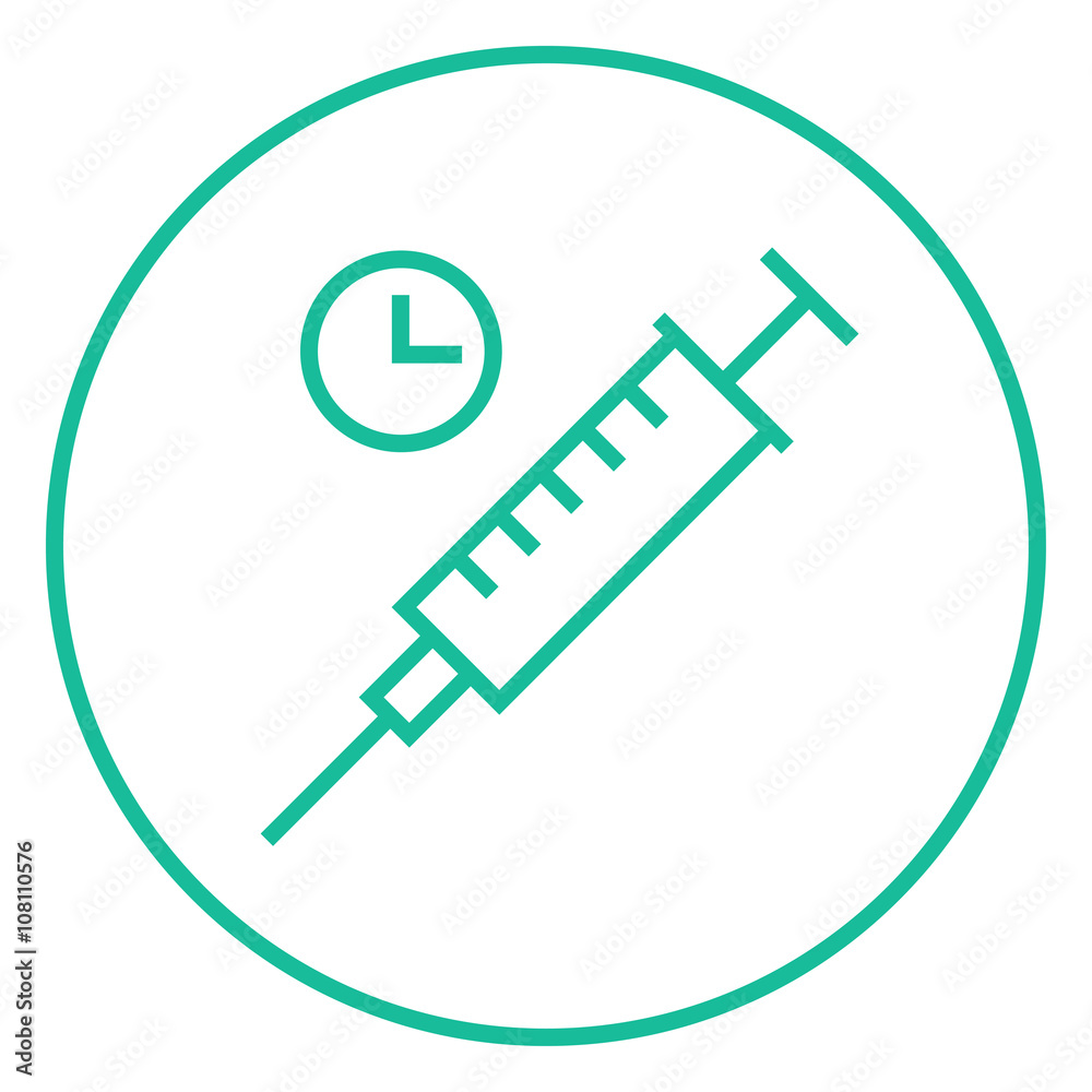 Syringe line icon. Syringe line icon.