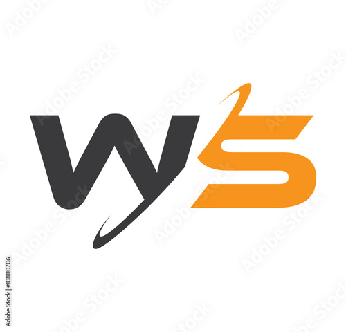 WS initial logo with double swoosh
