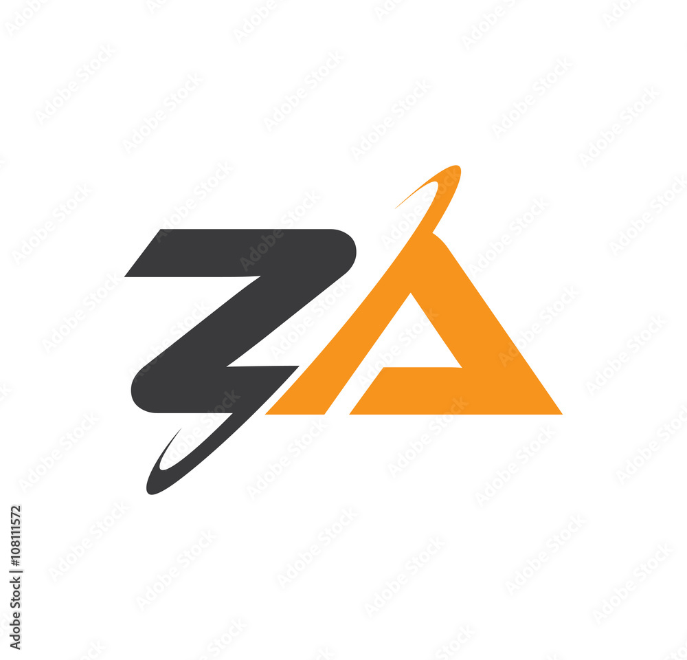 ZA initial logo with double swoosh
ZA initial logo with double swoosh