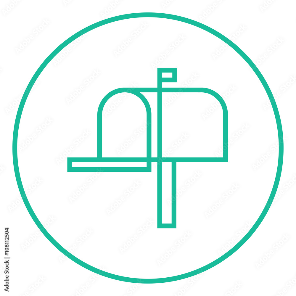 Mail box line icon. Mail box line icon.