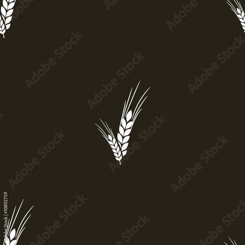 pattern with ears of wheat