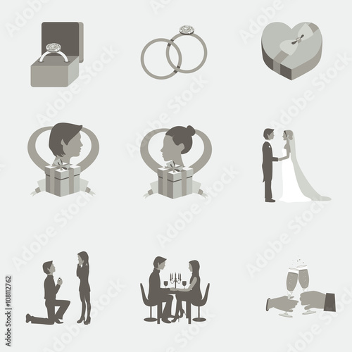 Monochrome grayscale weddin...