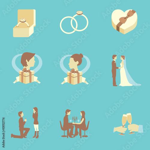 Collection of wedding flat ...