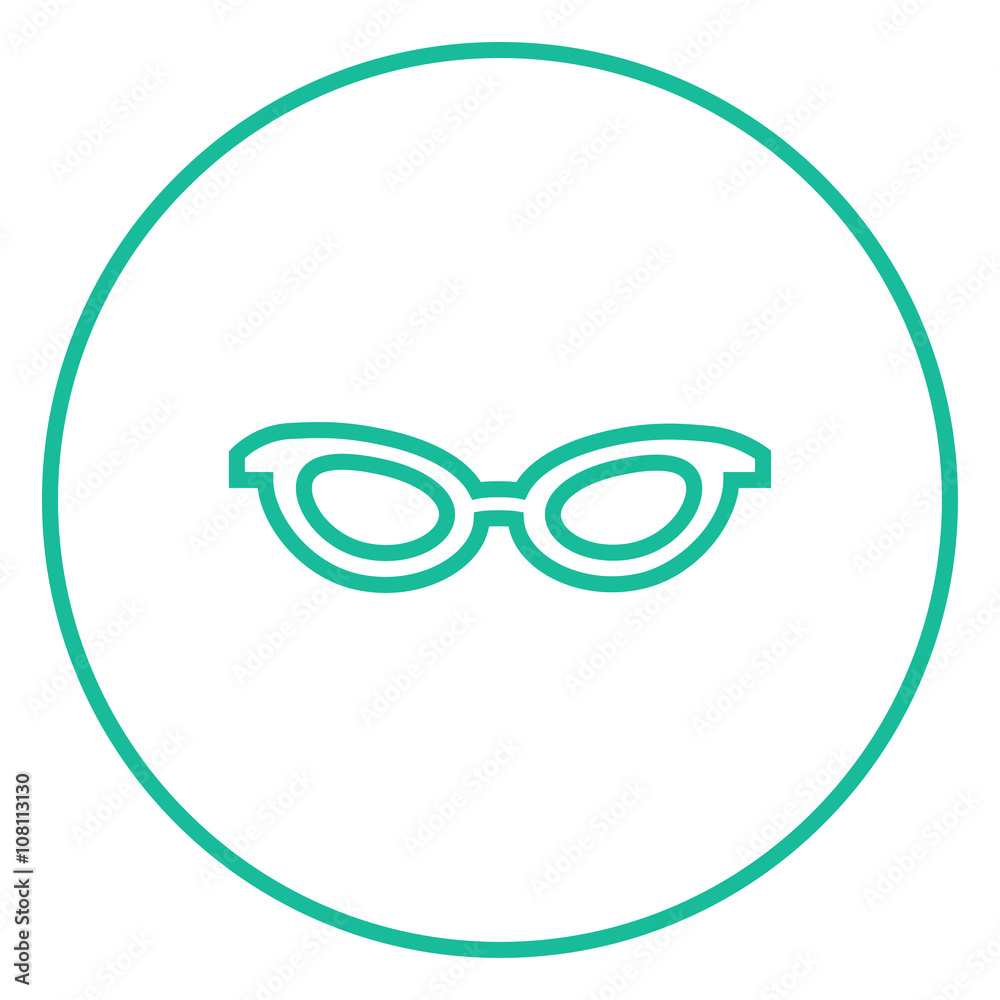 Eyeglasses line icon. Eyeglasses line icon.
