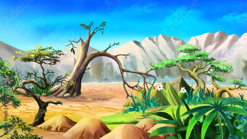 African Landscape in a Summer Day.