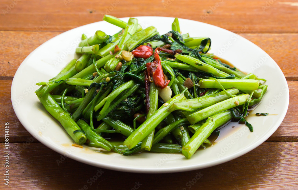 Stir-Fried Chinese Morning Glory Stir-Fried Chinese Morning Glory