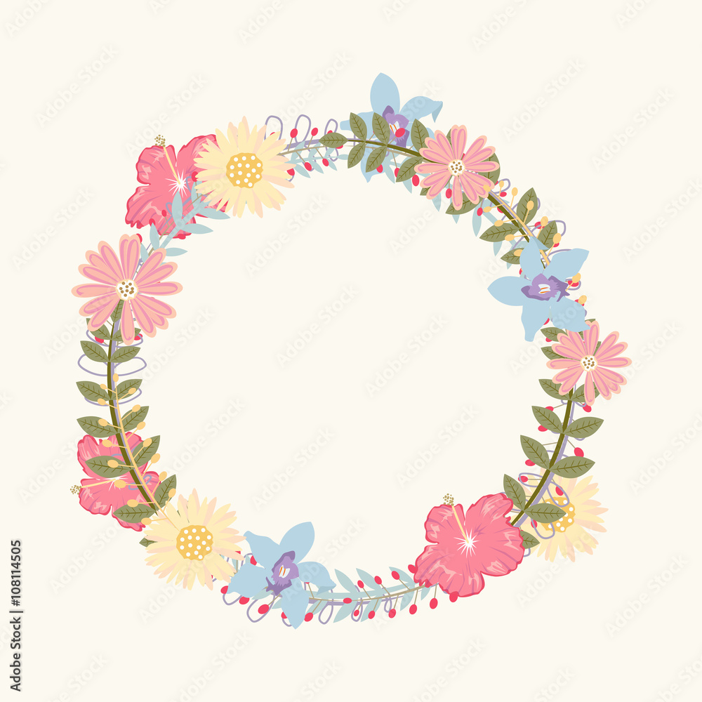 Floral Frame, for wedding invitations and birthday cards