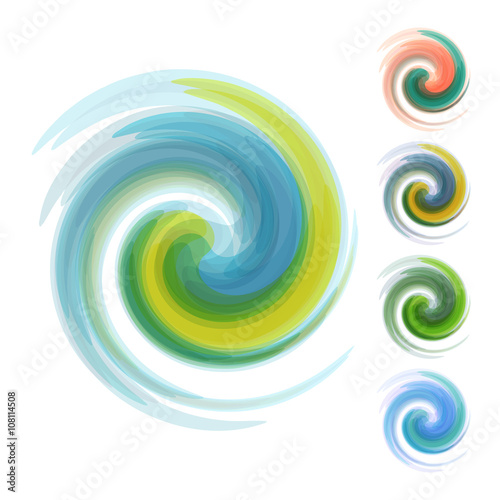 Dynamic Flow Illustration. Swirl Background.