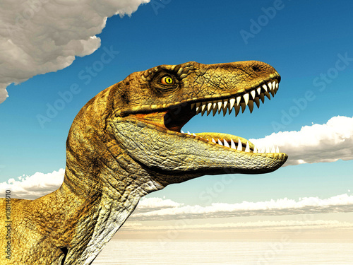 Velociraptor 3D illustration © satori