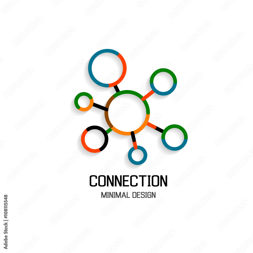 Abstract network connection Abstract network connection